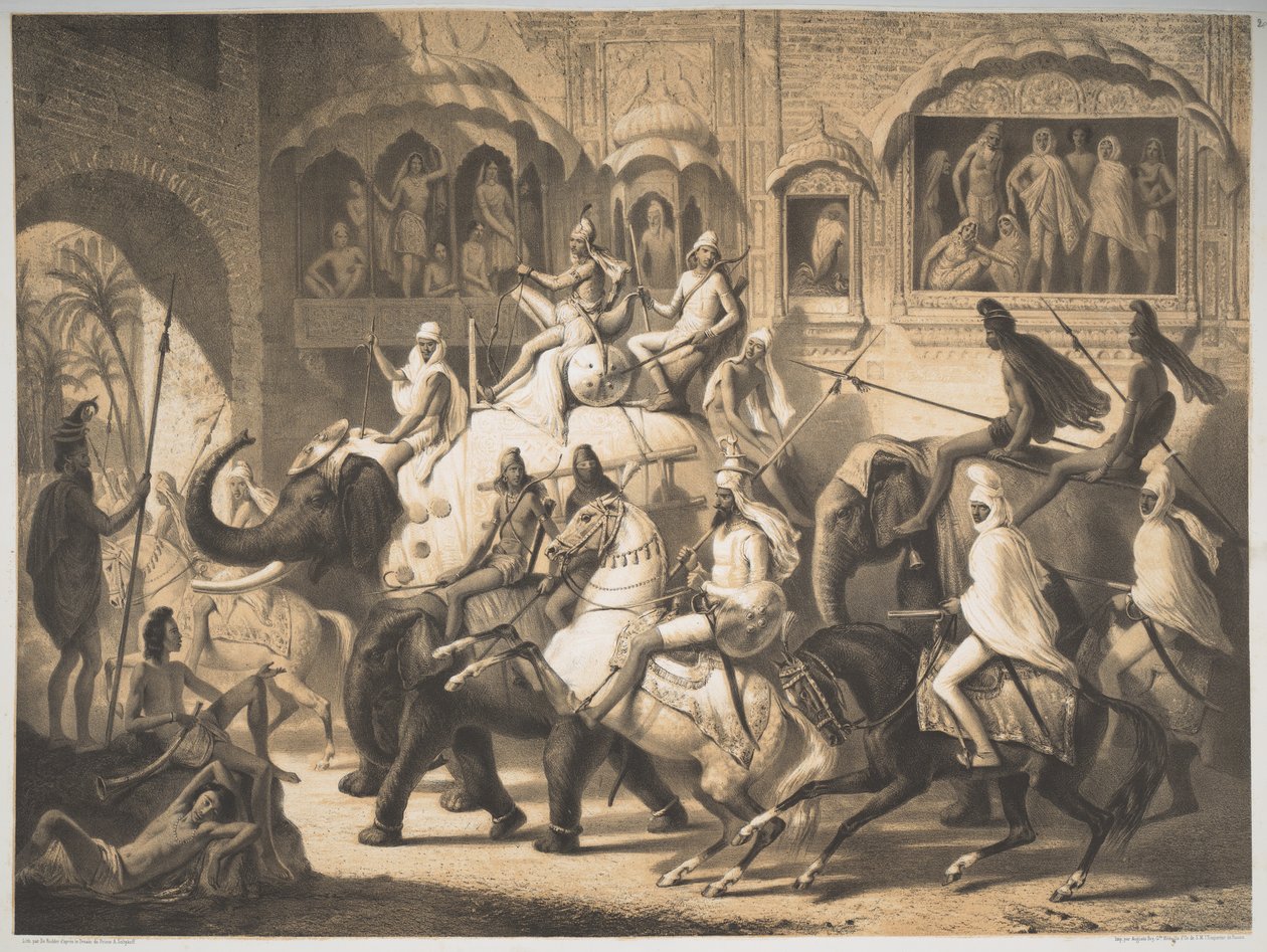 Cesta v Lahore, březen 1842 od Louis Henri de Rudder