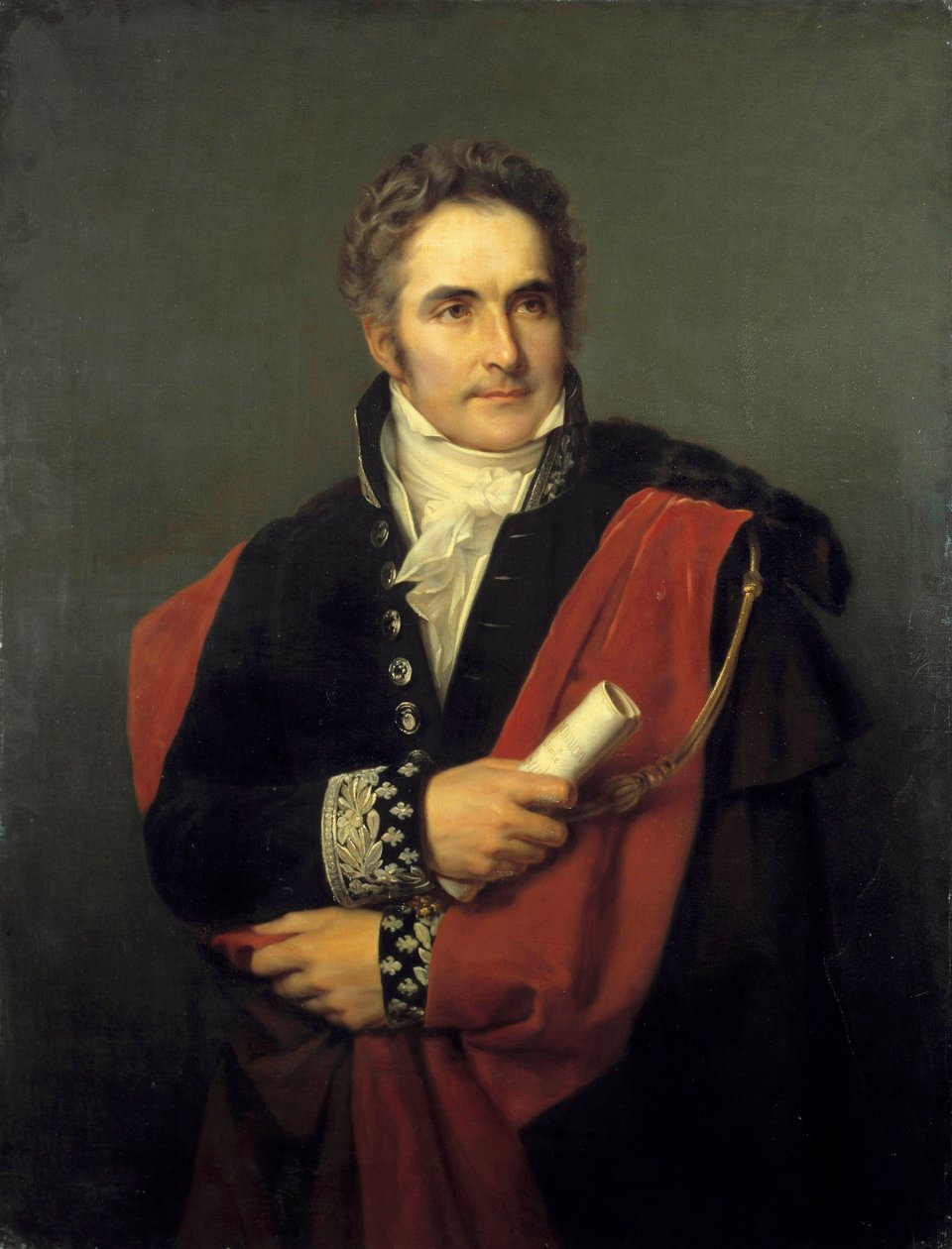 Portrét Kazimíra Periera, ministra, prezidenta rady v roce 1831 Obraz Louise Hersenta (1777-1860) 19. stol. Ztlumit. 1,65 x 0,90 m. Versailles, zámecké muzeum od Louis Hersent
