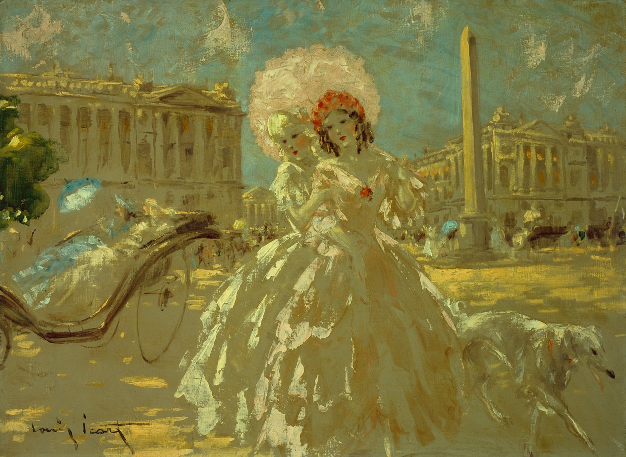 Place de la Concorde (olej na plátně) od Louis Icart