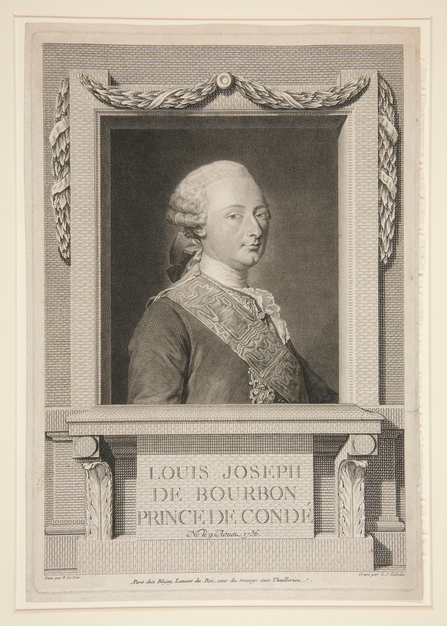 Portrét Louise Josepha de Bourbon, prince z Conde od Louis Jacques Cathelin