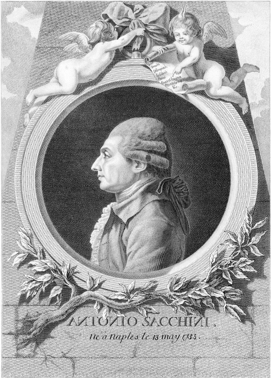 Portrét skladatele Antonia Sacchiniho 1730-1786, 1781. od Louis Jacques Cathelin
