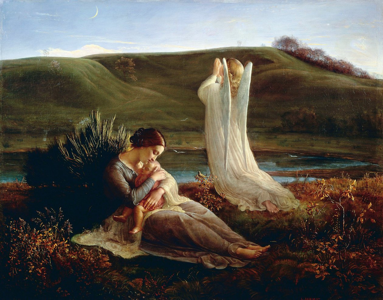 Francie, Lyon, Anděl a matka od Louis Janmot