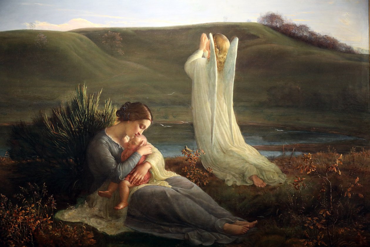 Báseň duše, Anděl a matka, Detail od Louis Janmot