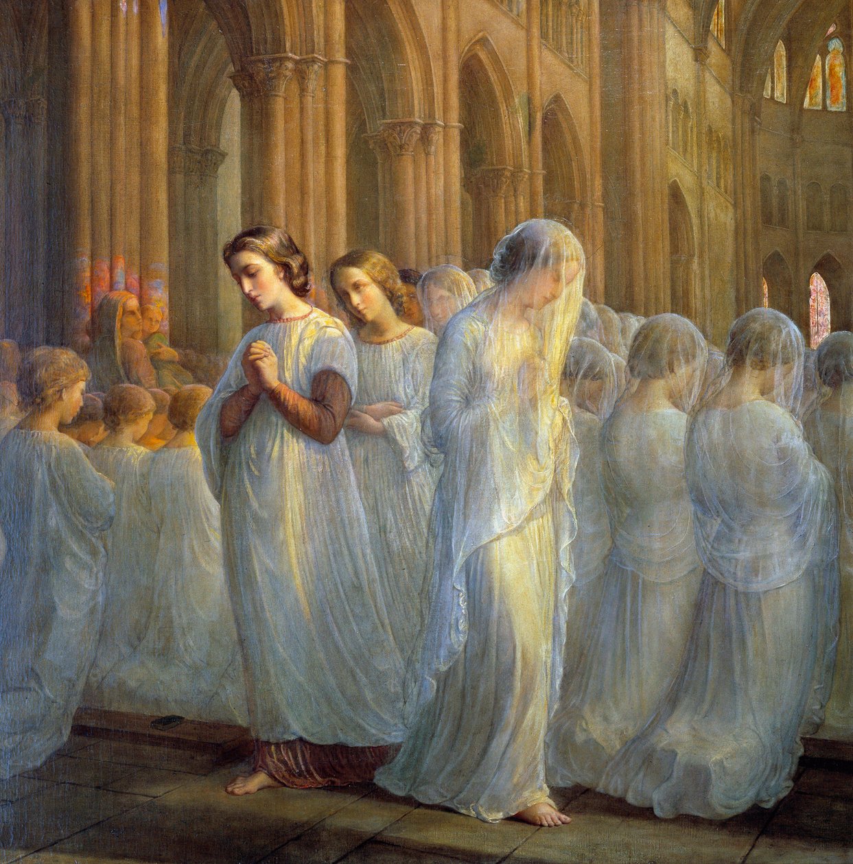 Báseň duše; První přijímání. Obraz Anne Francois Louis Janmot (1814-1892) od Louis Janmot