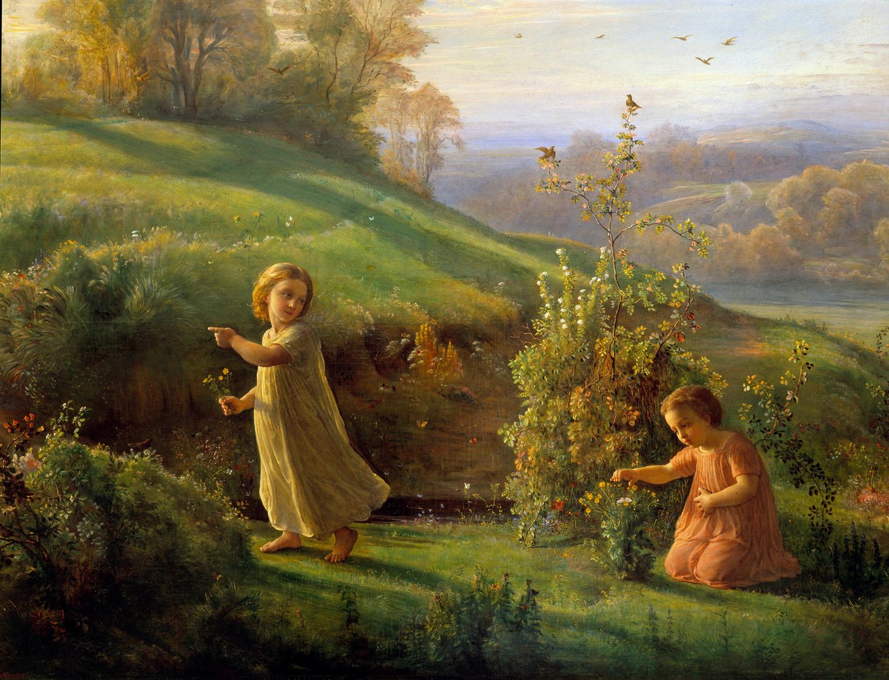 Báseň duše; Jaro. Obraz Anne Francois Louis Janmot (1814-1892) od Louis Janmot