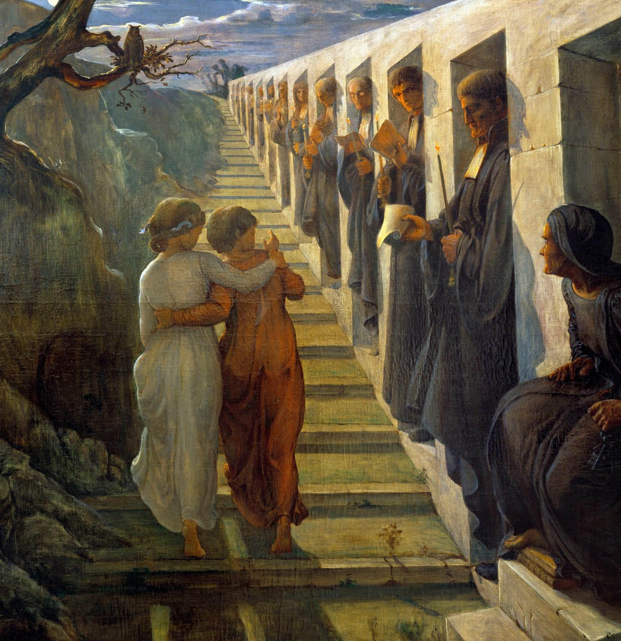 Báseň duše; Zlá cesta. Obraz Anne Francois Louis Janmot od Louis Janmot