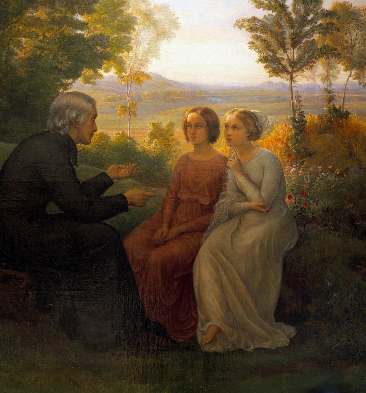 Báseň duše; Zrno pšenice. Obraz Anne Francois Louis Janmot od Louis Janmot