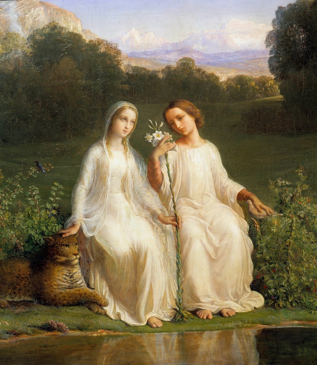 Báseň duše; Virginitas. Obraz Anne Francois Louis Janmot (1814-1892) od Louis Janmot