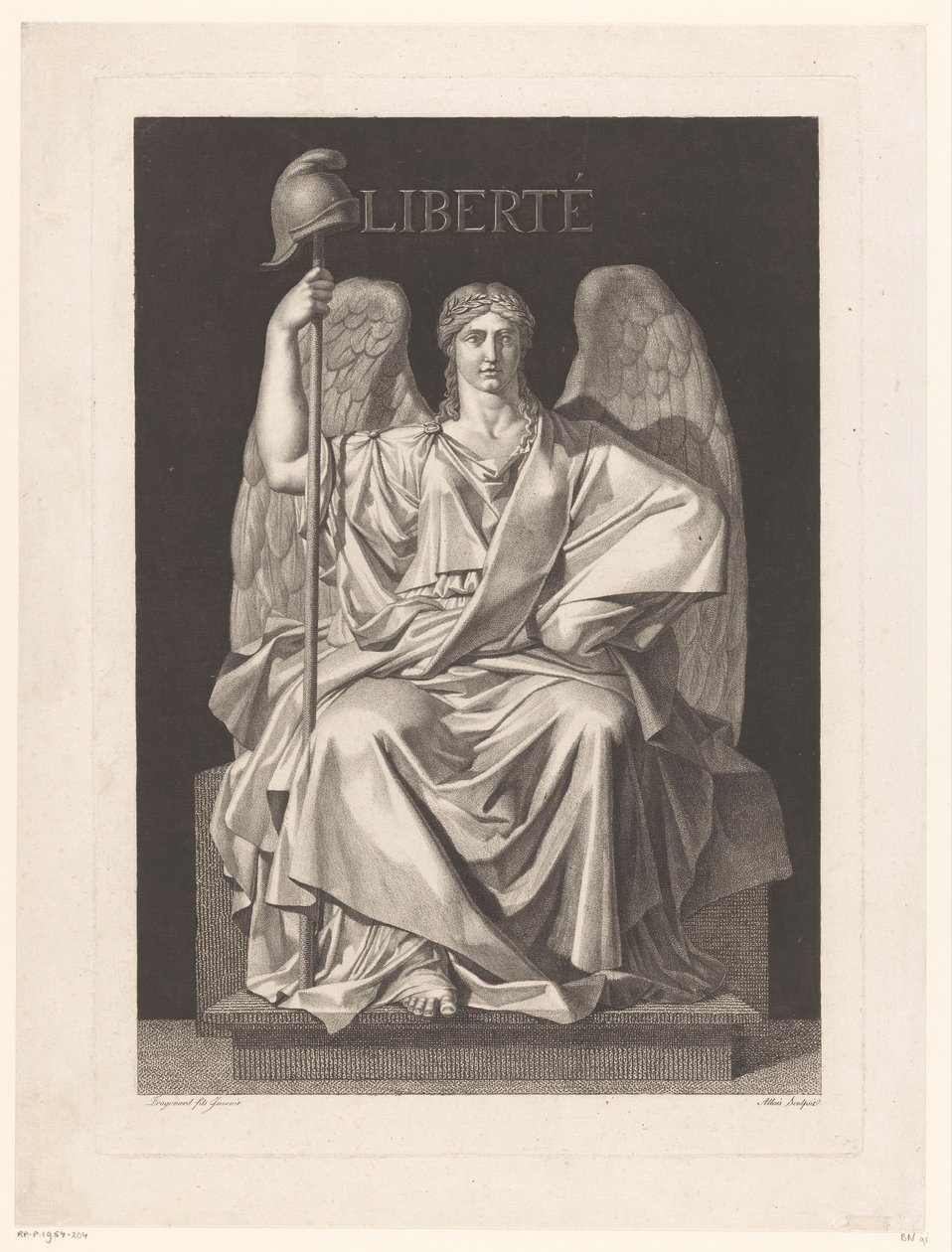 Alegorické znázornění svobody Liberté (název na objektu) od Louis Jean Allais