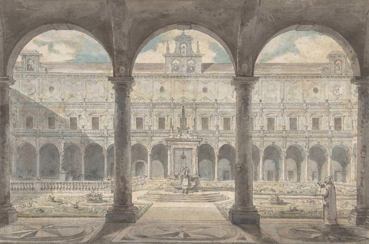Klášter Certosa di San Martino, Neapol, cca 1777-1779. od Louis Jean Desprez
