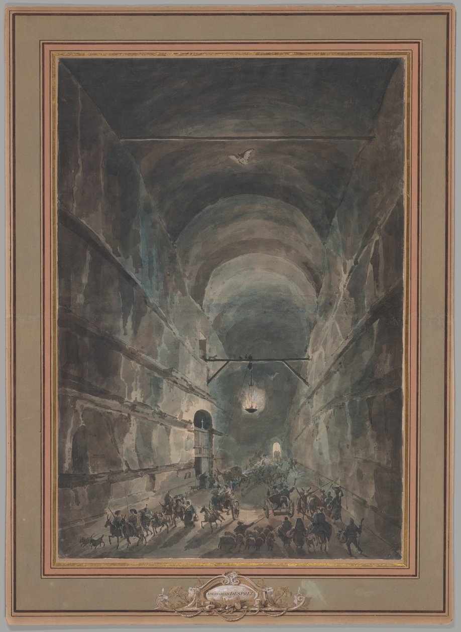 Grotta Posillipo od Louis Jean Desprez
