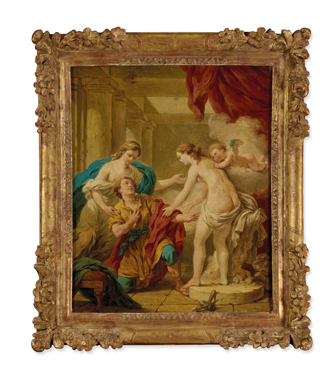 Pygmalion a Galatea (olej na plátně) od Louis Jean Francois I Lagrenee