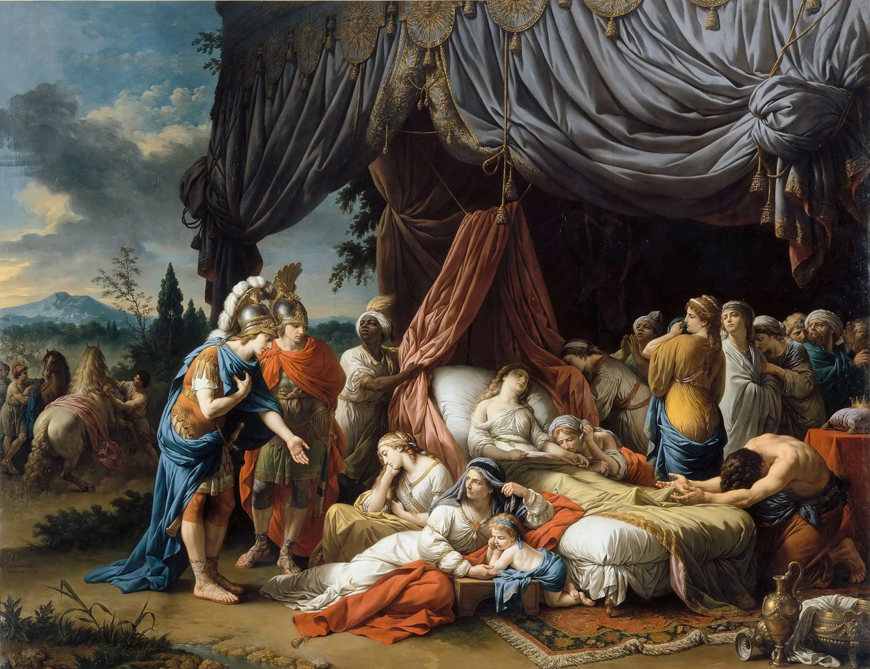 Alexandr Veliký a Héfaistión u smrtelné postele manželky Dareia III od Louis Jean François Lagrenée