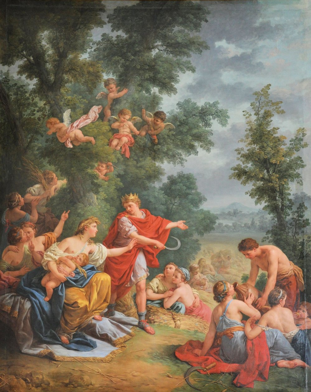 Francouzsky: La moisson, ou Cérès et Triptolème Sklizeň aneb Ceres a Triptolemos od Louis Jean François Lagrenée