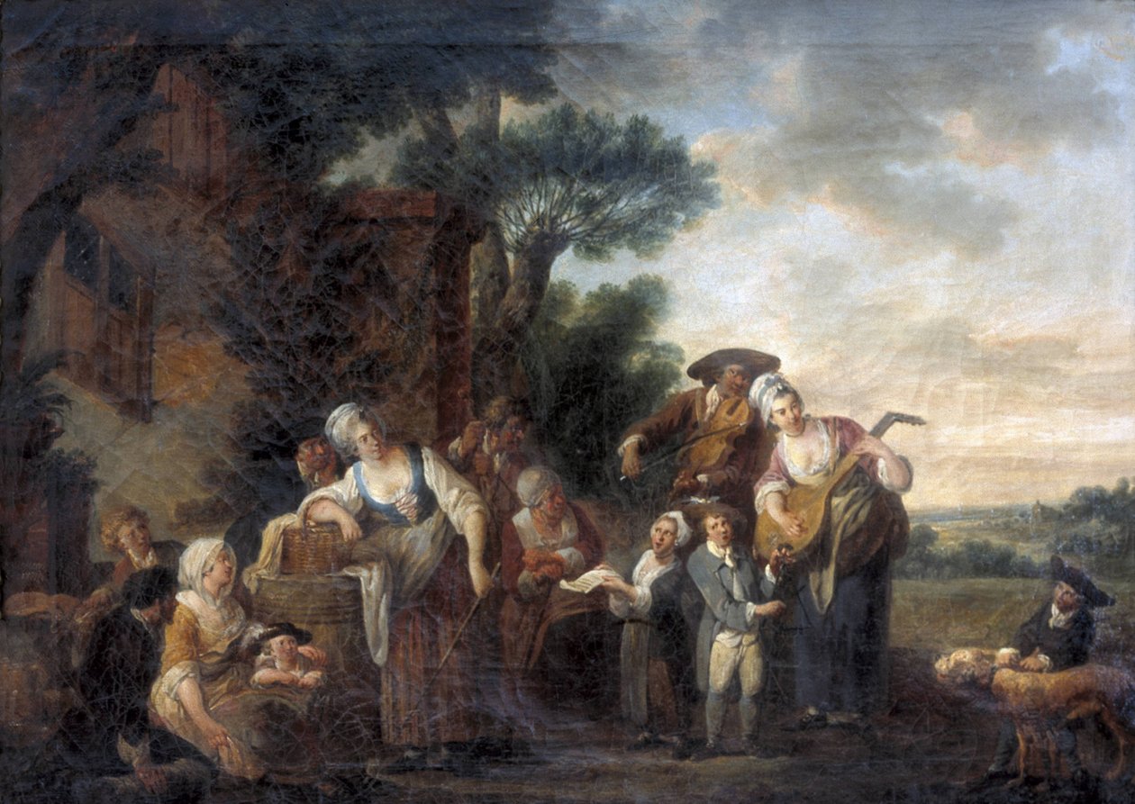 Pouliční muzikanti od Louis Joseph (1731 98) Watteau