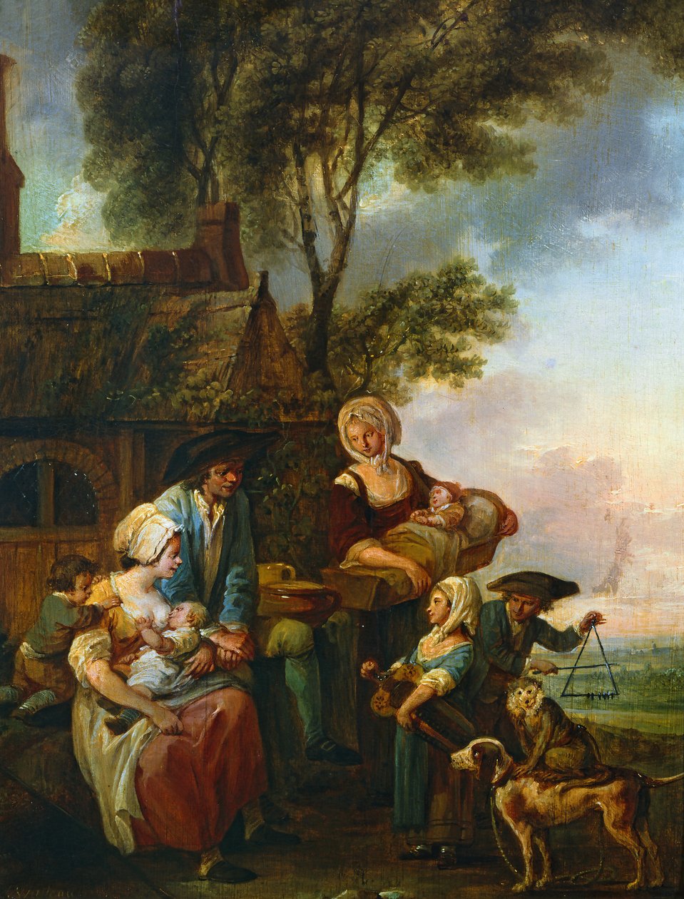 Přehrávač hurdisky od Louis Joseph (1731 98) Watteau
