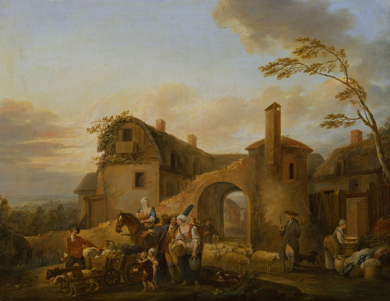 Čtyři hodiny dne: Ráno od Louis Joseph (Watteau de Lille)(attr. to) Watteau