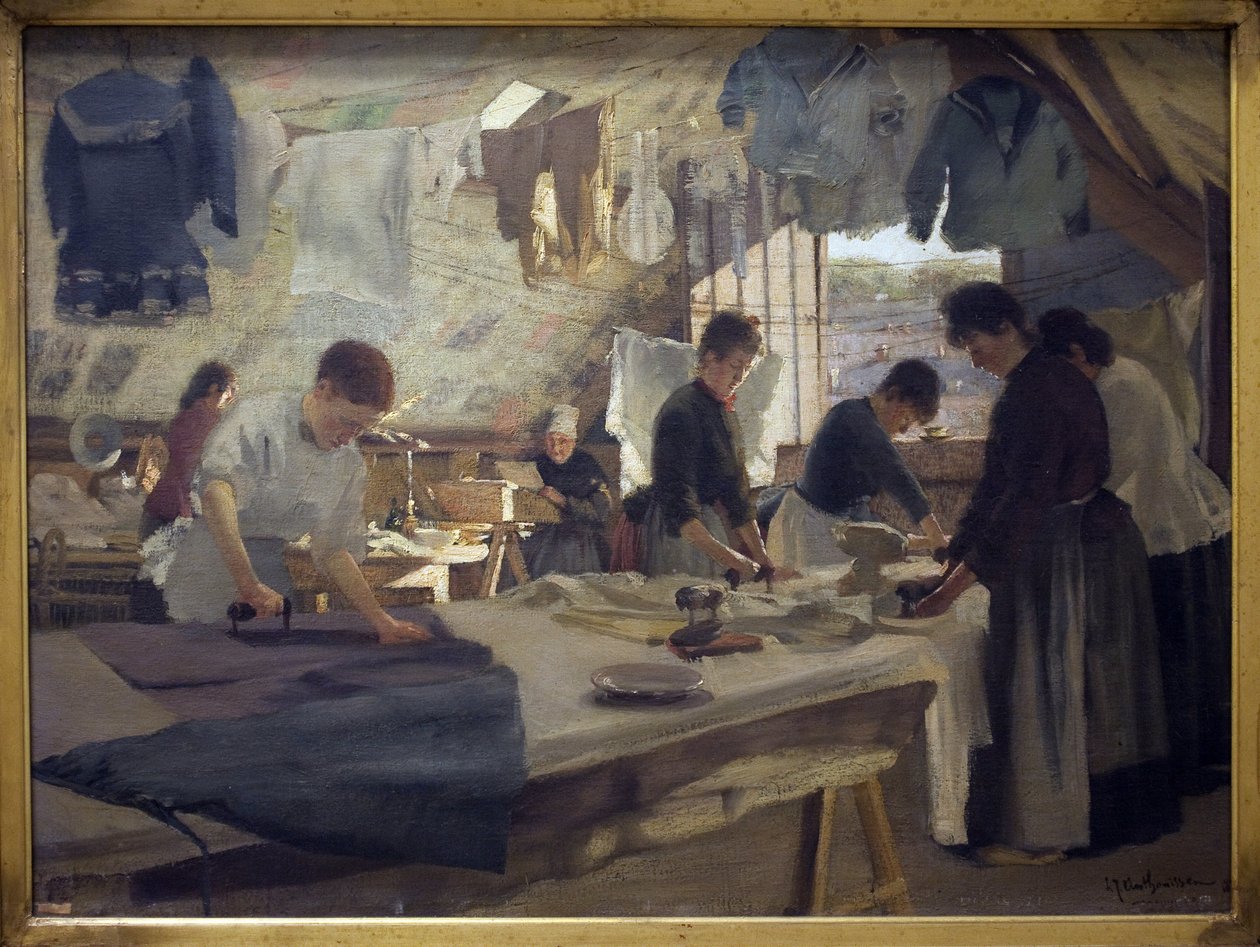 Ripperova dílna v Trouville. Obraz Louis Joseph Anthonissen (1849-1913), Olej na plátně od Louis Joseph Anthonissen