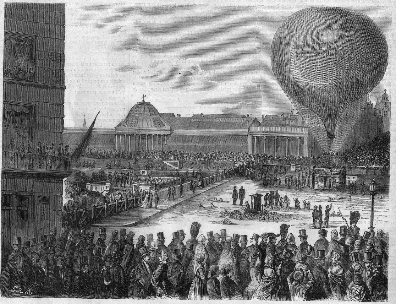 Výstup na kouli ““Le Giant”” v Bruselu 26. září od Louis Joseph Ghemar