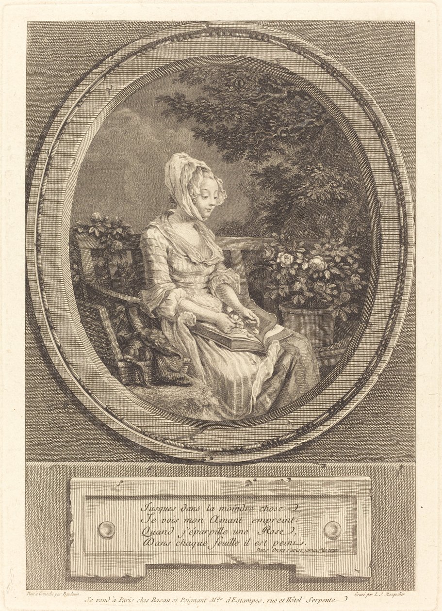 Až do nejmenších věcí od Louis Joseph Masquelier after Pierre Antoine Baudouin