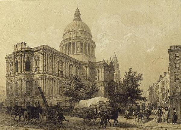 Katedrála sv. Pavla, kolem roku 1855 (litho) od Louis Jules Arnout