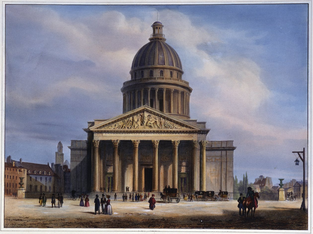 Pohled na Pantheon - od Arnouta od Louis Jules Arnout