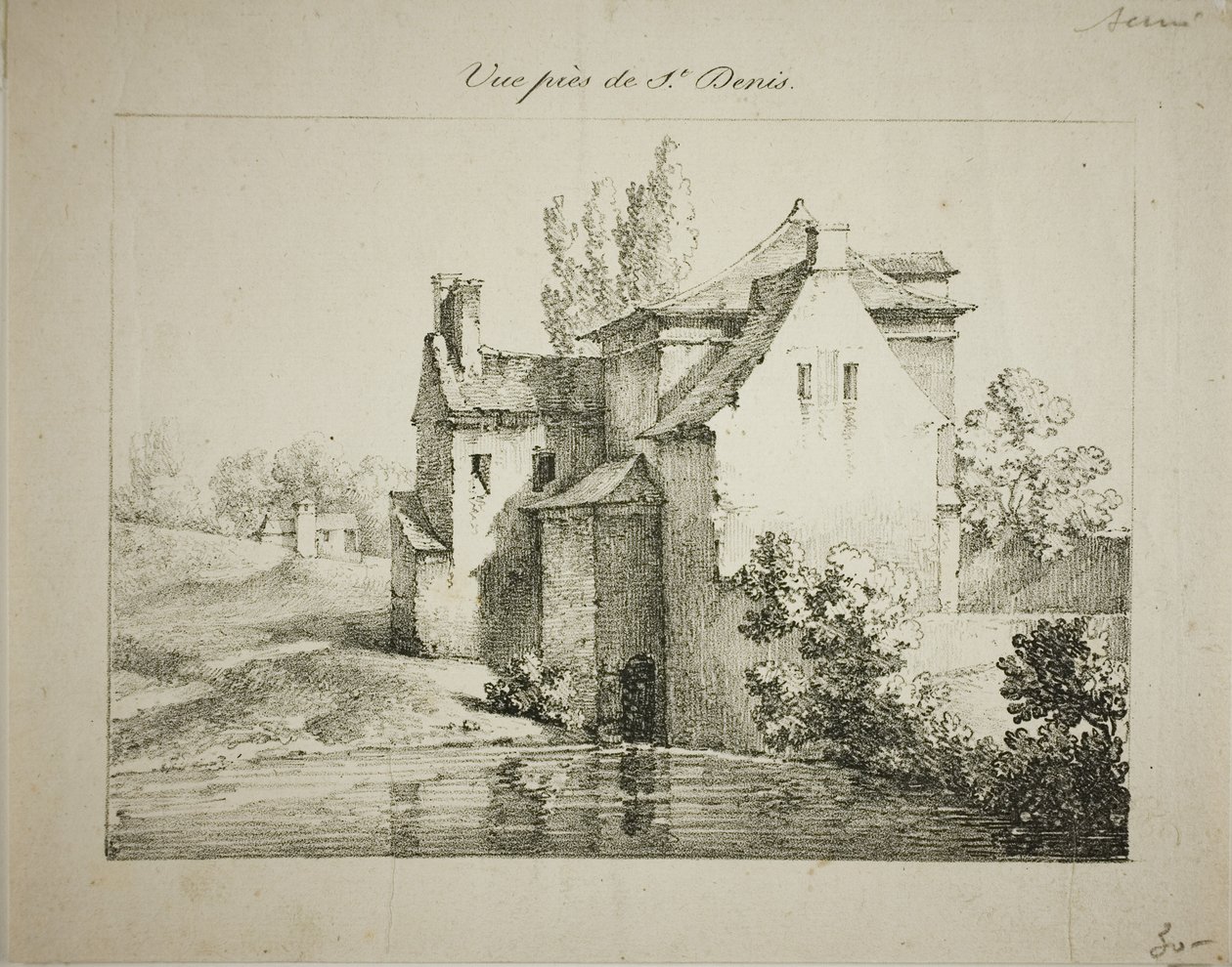 Pohled poblíž St. Denis od Louis Jules Frederic Villeneuve