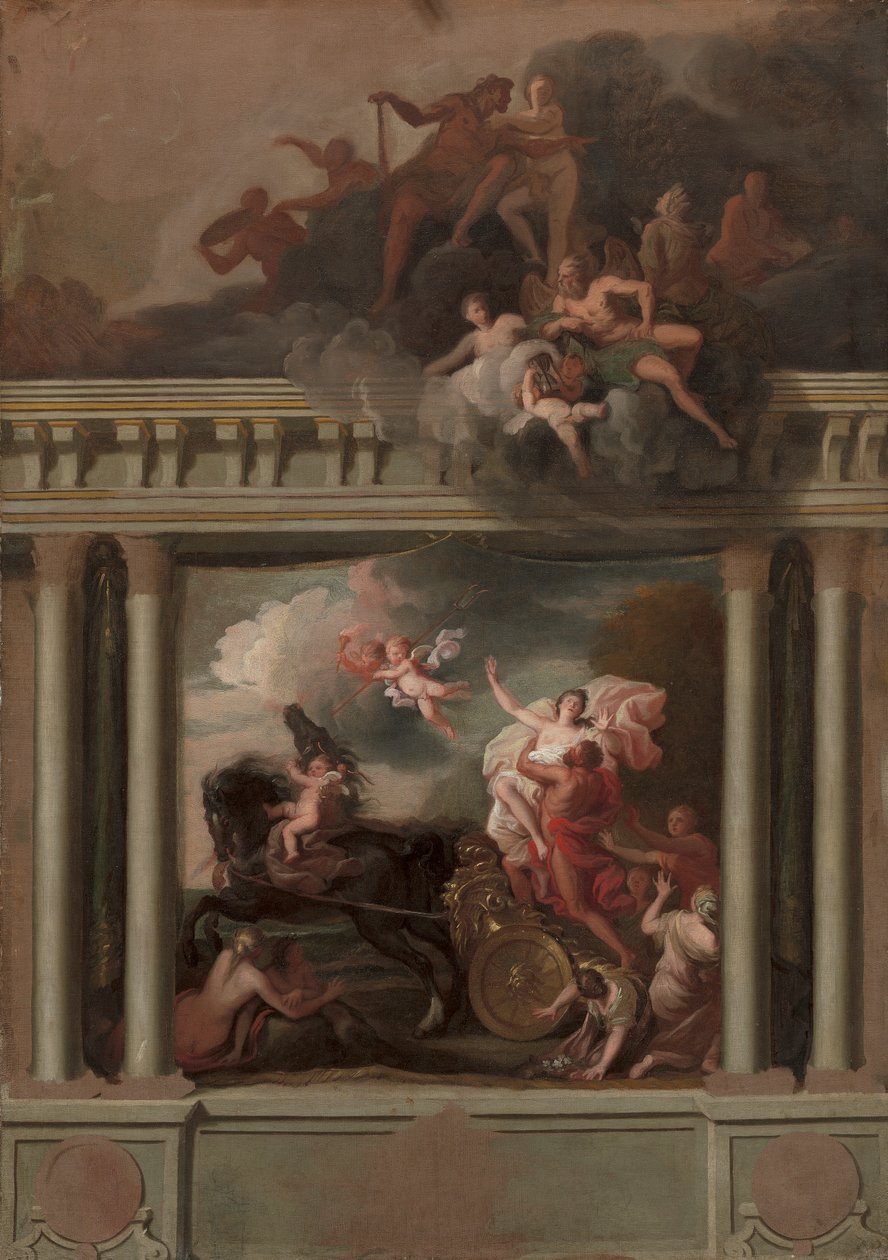 The Rape of Proserpine, design pro schodiště Devonshire House, Londýn od Louis Laguerre
