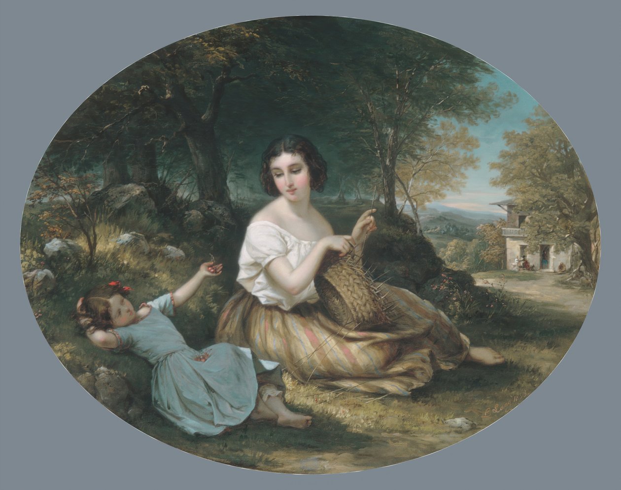 The Basket Maker, 1853. od Louis Lang