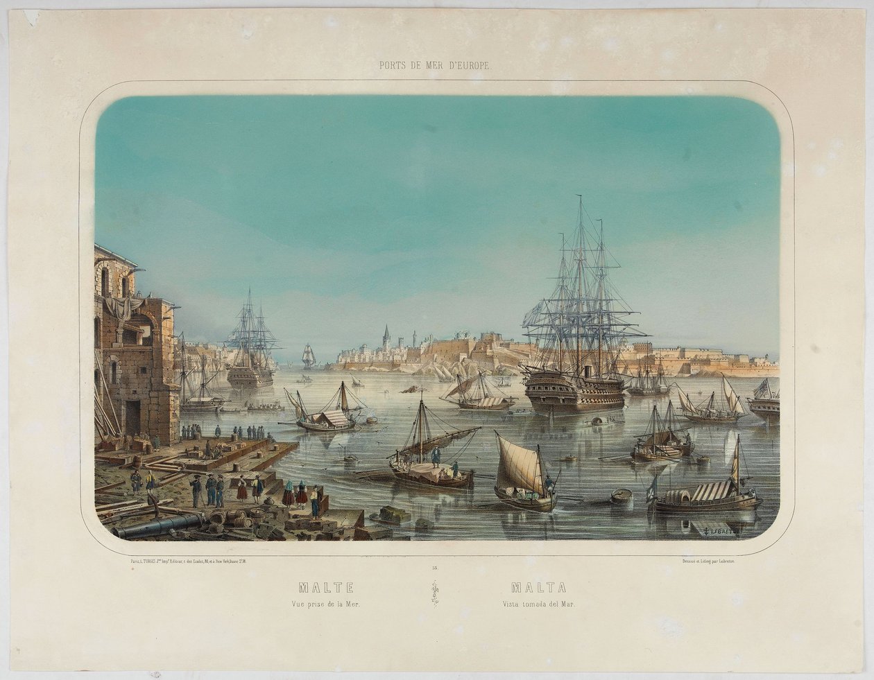 Louis Le Breton, Malta, Pohled od moře od Louis Le Breton