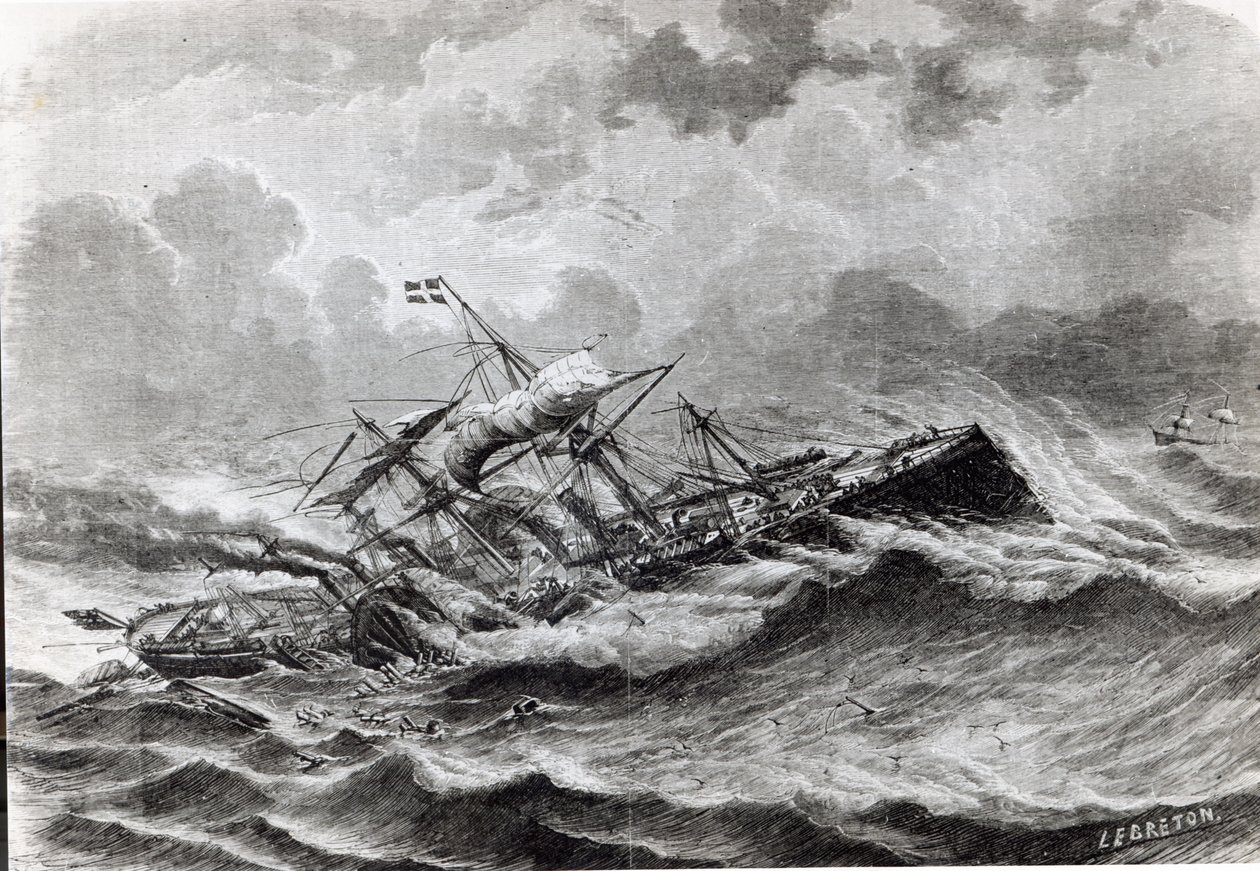 Katastrofa na Great Eastern v září 1861 od Louis Le Breton