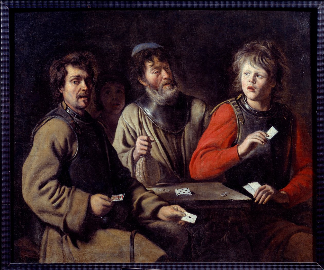 Vojáci hrající karty Malba Louis Le Nain (1593-1648) 1640 Aix en Provence, Musee Granet od Louis le Nain