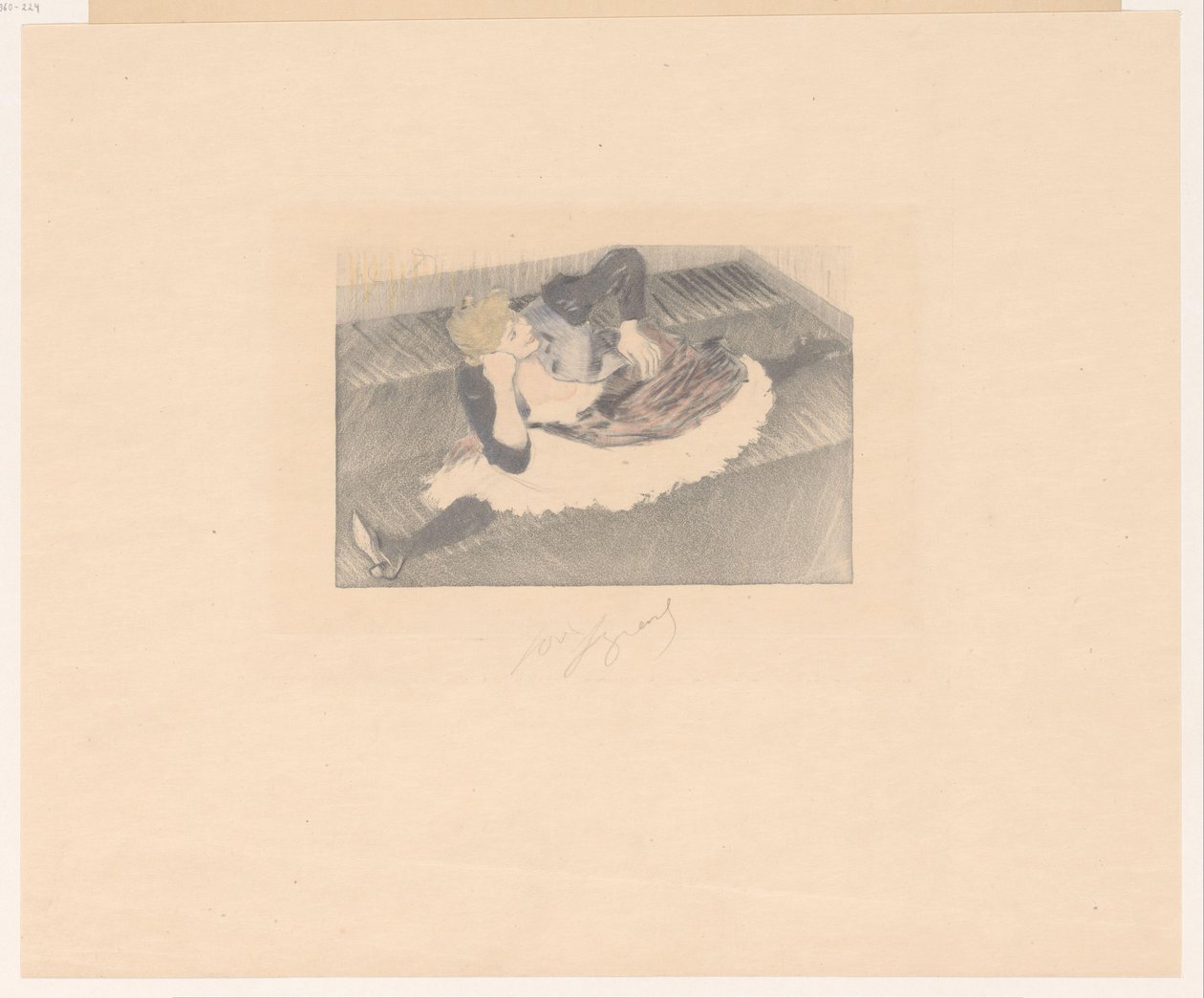 Tanečníci ve spagaat Velká propast od Louis Legrand (signed by artist)