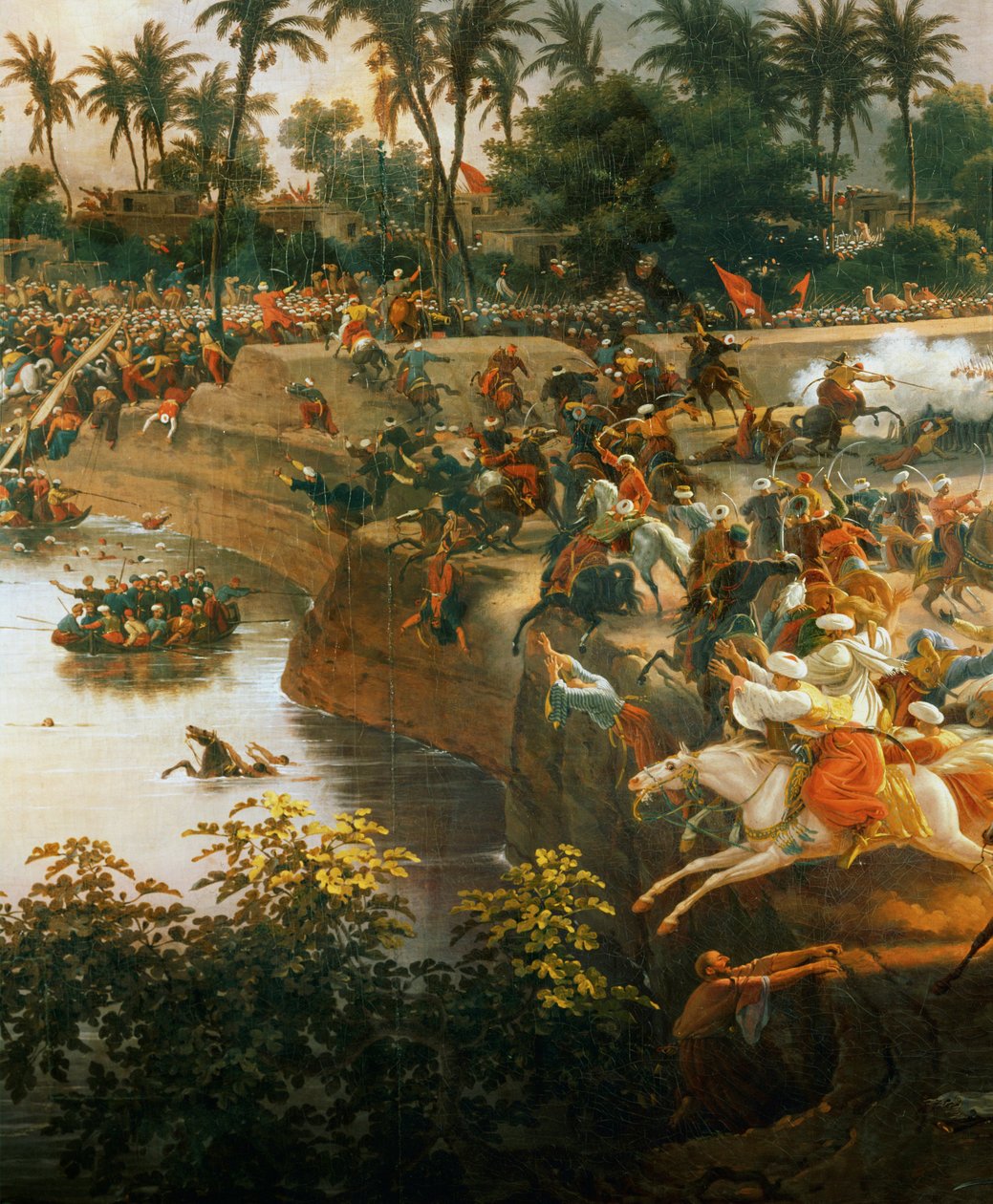 Bitva u pyramid (olej na plátně) od Louis Lejeune