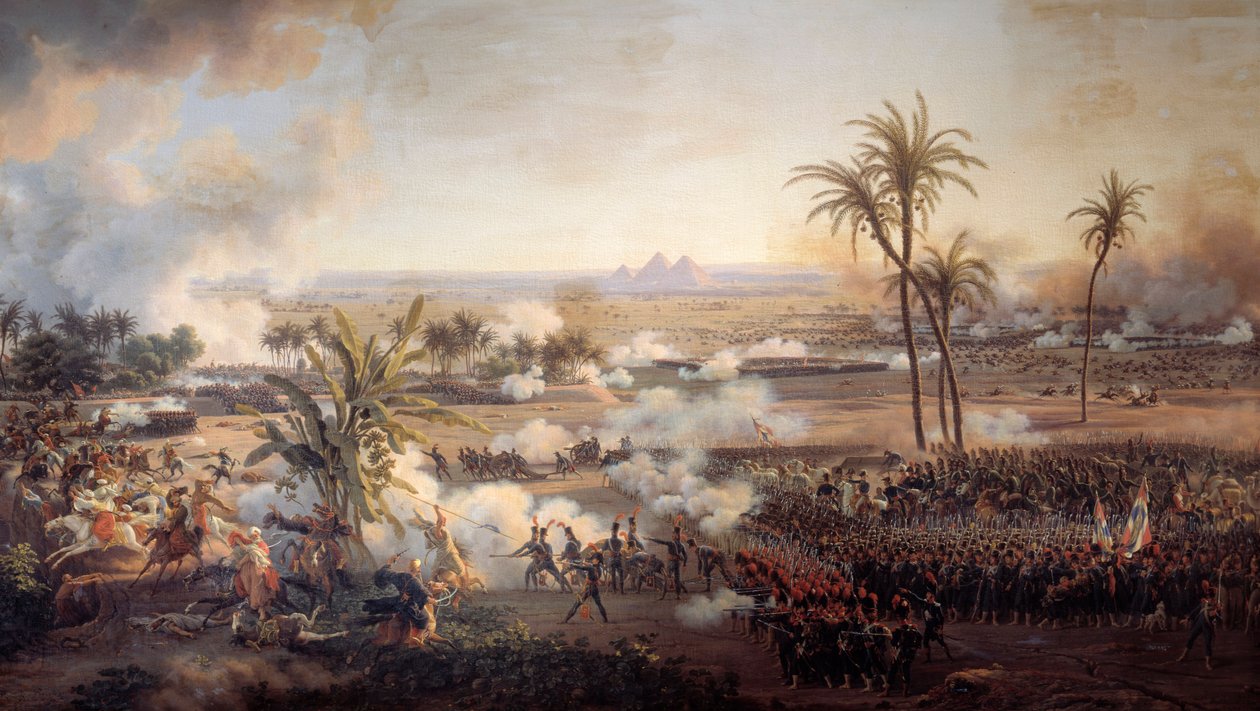 Kampaň (expedice) do Egypta (1798-1801): „“ Bitva u pyramid, 21. července od Louis Lejeune