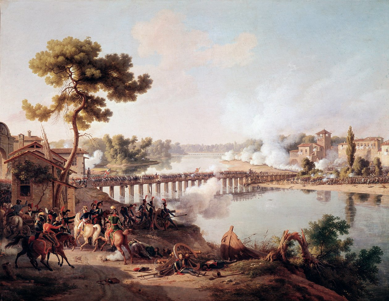 Napoleon Bonaparte vydává rozkazy během bitvy u Lodi od Louis Lejeune