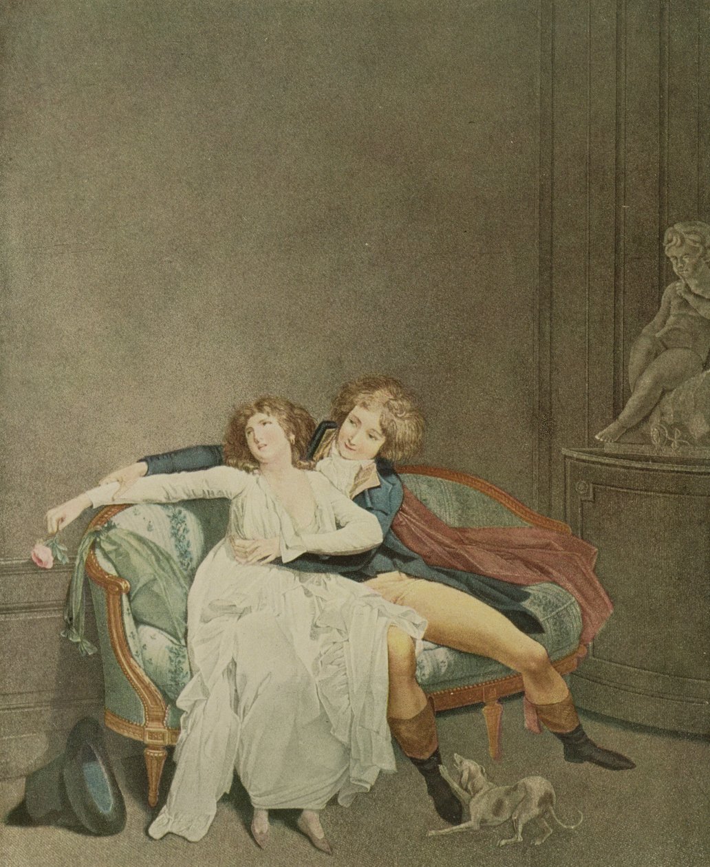 Spor o růže, rytina J. Eymar od Louis Leopold (after) Boilly