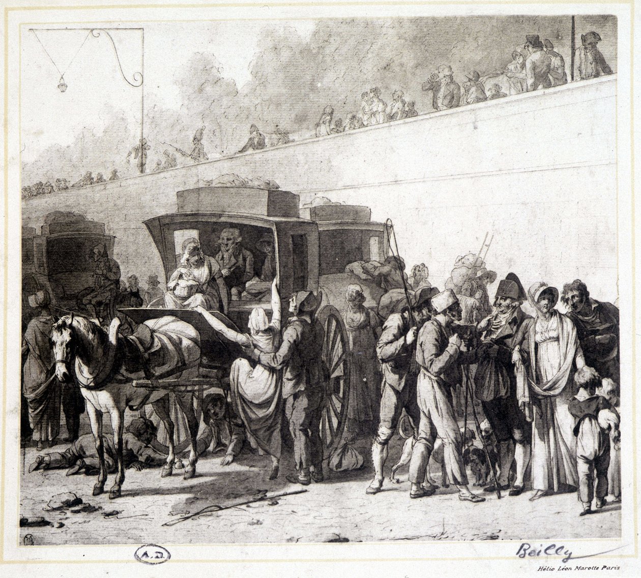 Příchod pilnosti, heliogravura od Léona Marottea podle obrazu Boillyho (1803). od Louis Leopold (after) Boilly
