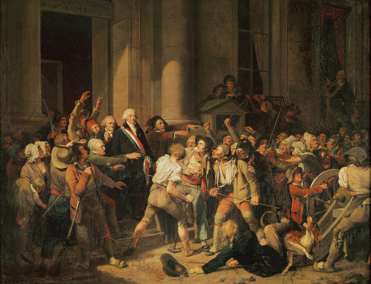 Akt odvahy pana Defontenaye, starosty města Rouen, 29. srpna 1792 (olej na plátně) od Louis Leopold Boilly