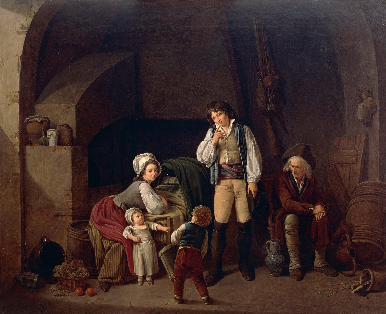 Rodinná scéna, Louis Leopold Boilly (1761-1845) od Louis Leopold Boilly