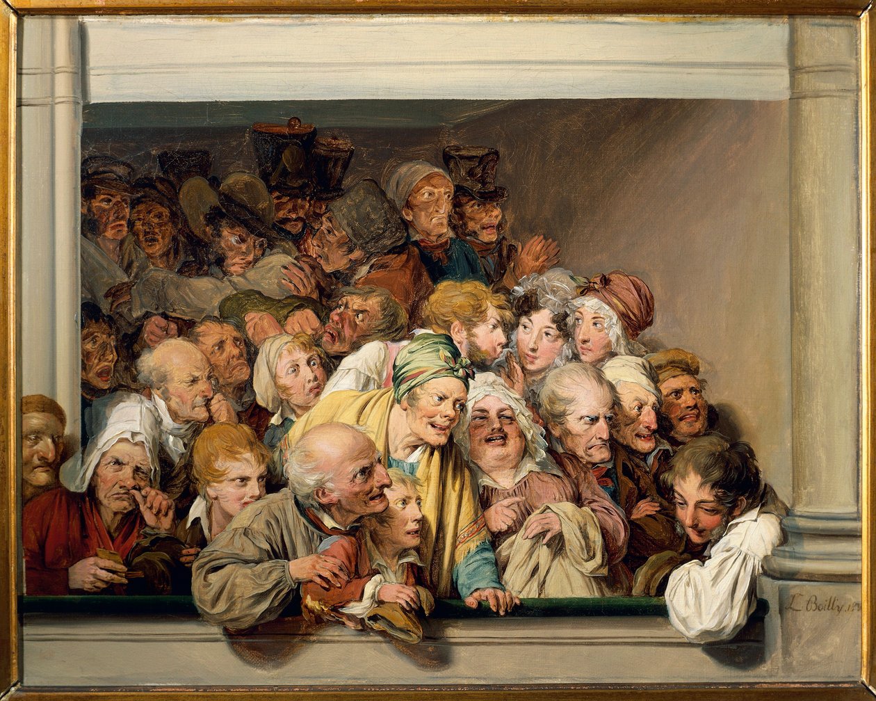 Francie, Paříž, Versailles, Theatre Box v den volného představení od Louis Leopold Boilly