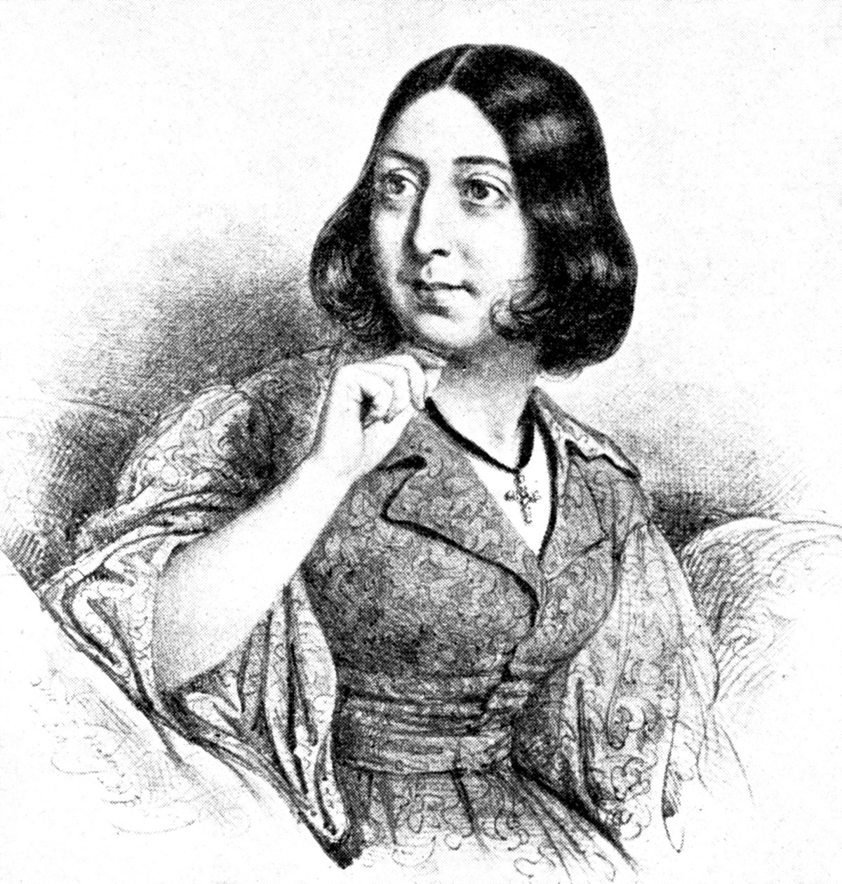 "George Sand", 1923. od Louis Leopold Boilly