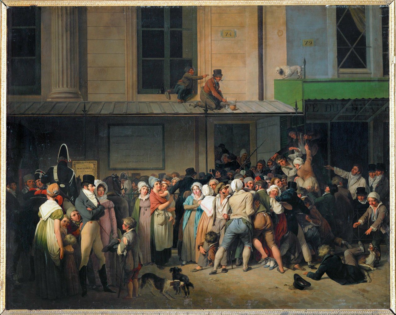 Vstup na bezplatné představení v divadle Ambigu-Comique ... od Louis Leopold Boilly
