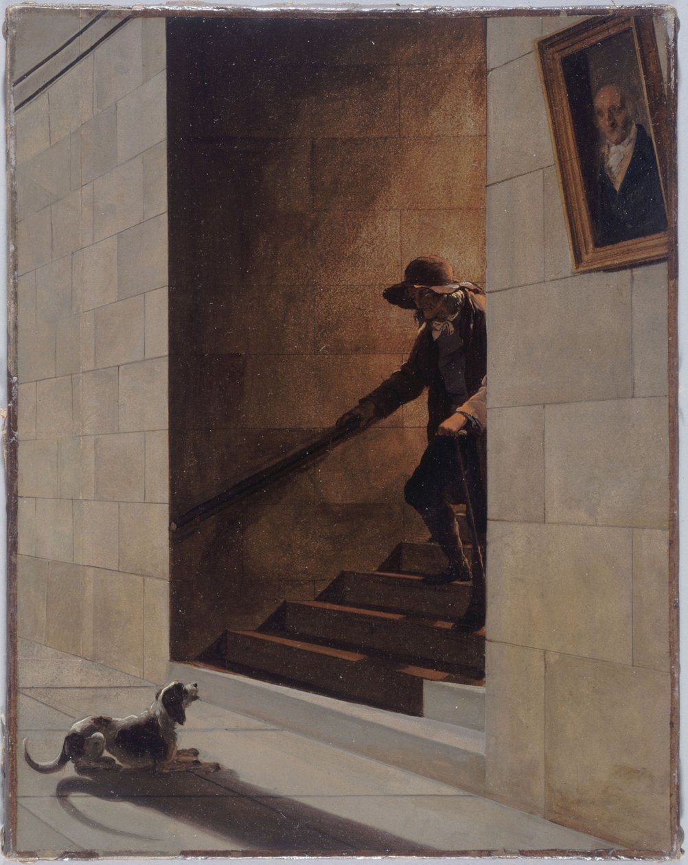 Sestup po schodišti od Louis Leopold Boilly