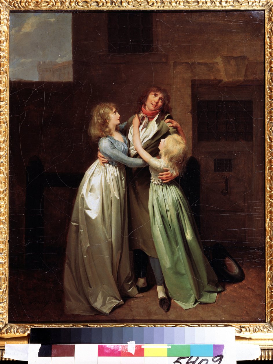 ""Bolestné odloučení"" (Truchlivý rozchod) Obraz Louise Leopolda (Louis Leopold) Boillyho (1761-1845) cca 1780 Puškinovo muzeum, Moskva od Louis Leopold Boilly