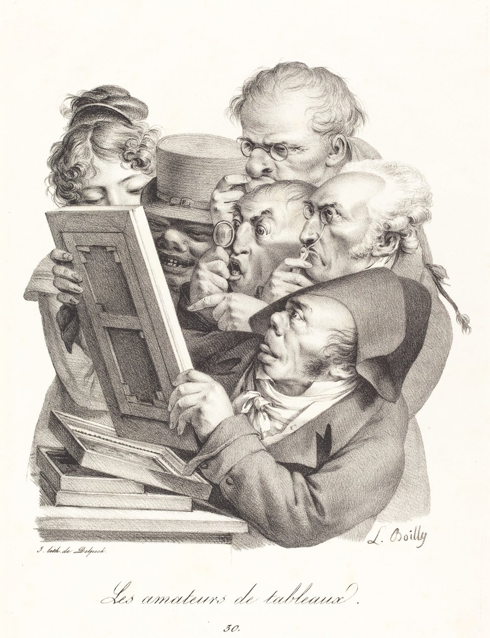 Obrazoví nadšenci od Louis Leopold Boilly