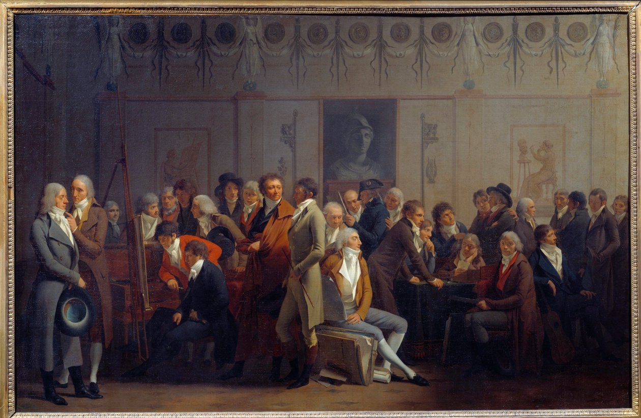 Setkání umělců v dílně malíře Jean Baptiste Isabey od Louis Leopold Boilly