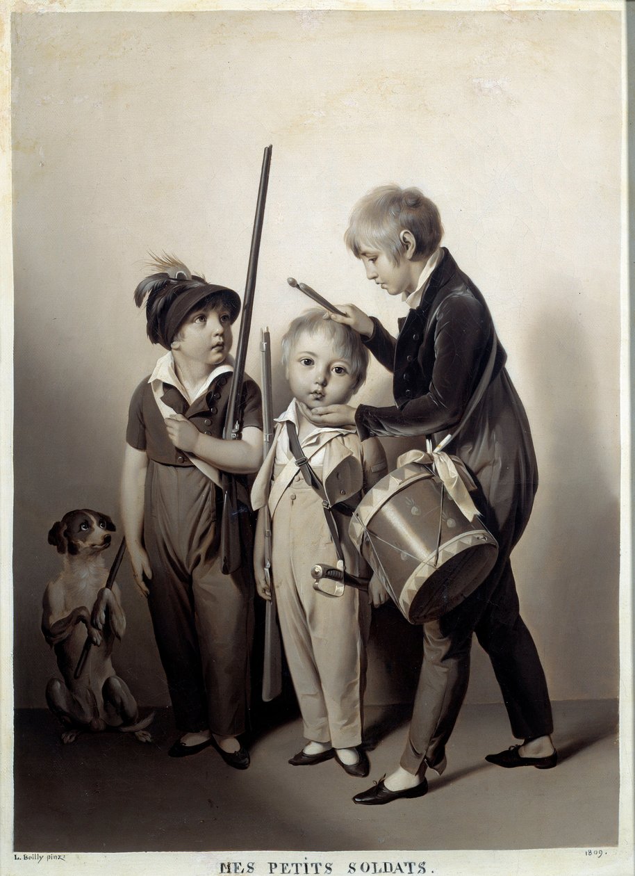 Moji malí vojáci. Rytina Louis Leopold Boilly (1761-1845) od Louis Leopold Boilly