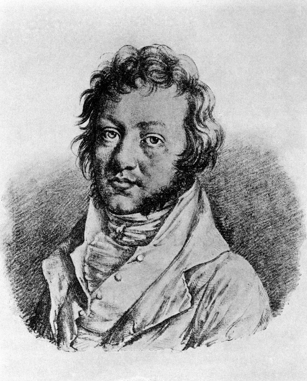 Portrét Andre Marie Ampereho (1775 - 1836), francouzského fyzika. Litografie od Louise Boillyho (1761-1845) od Louis Leopold Boilly