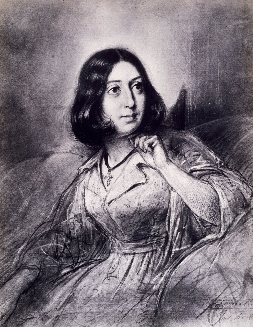 Portrét George Sandové, pseudonym Amantine-Lucile-Aurore Dupin (Paříž od Louis Leopold Boilly